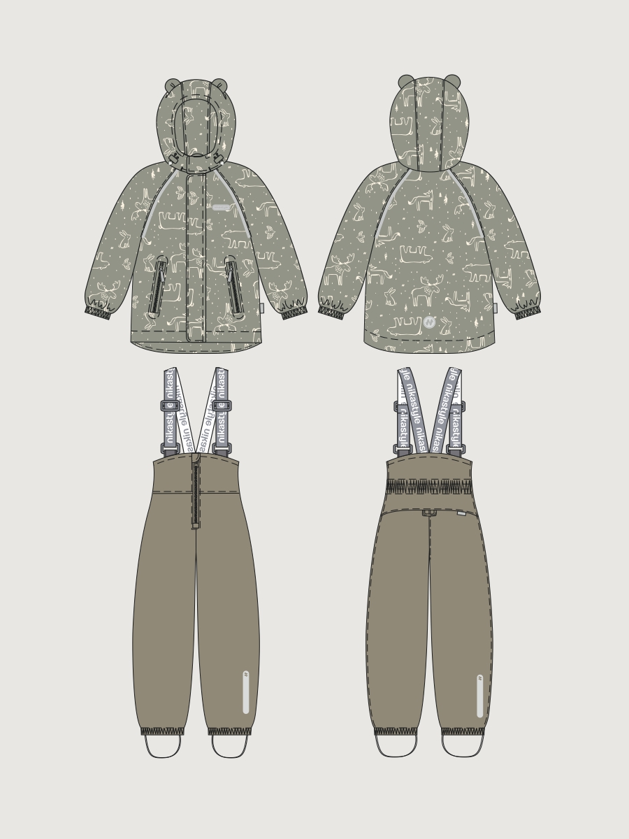 Костюм 7з0526 оливка/серый песок