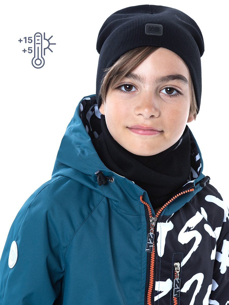 Комплект шапка и снуд 12л9523 черный оптом от производителя NIKASTYLE