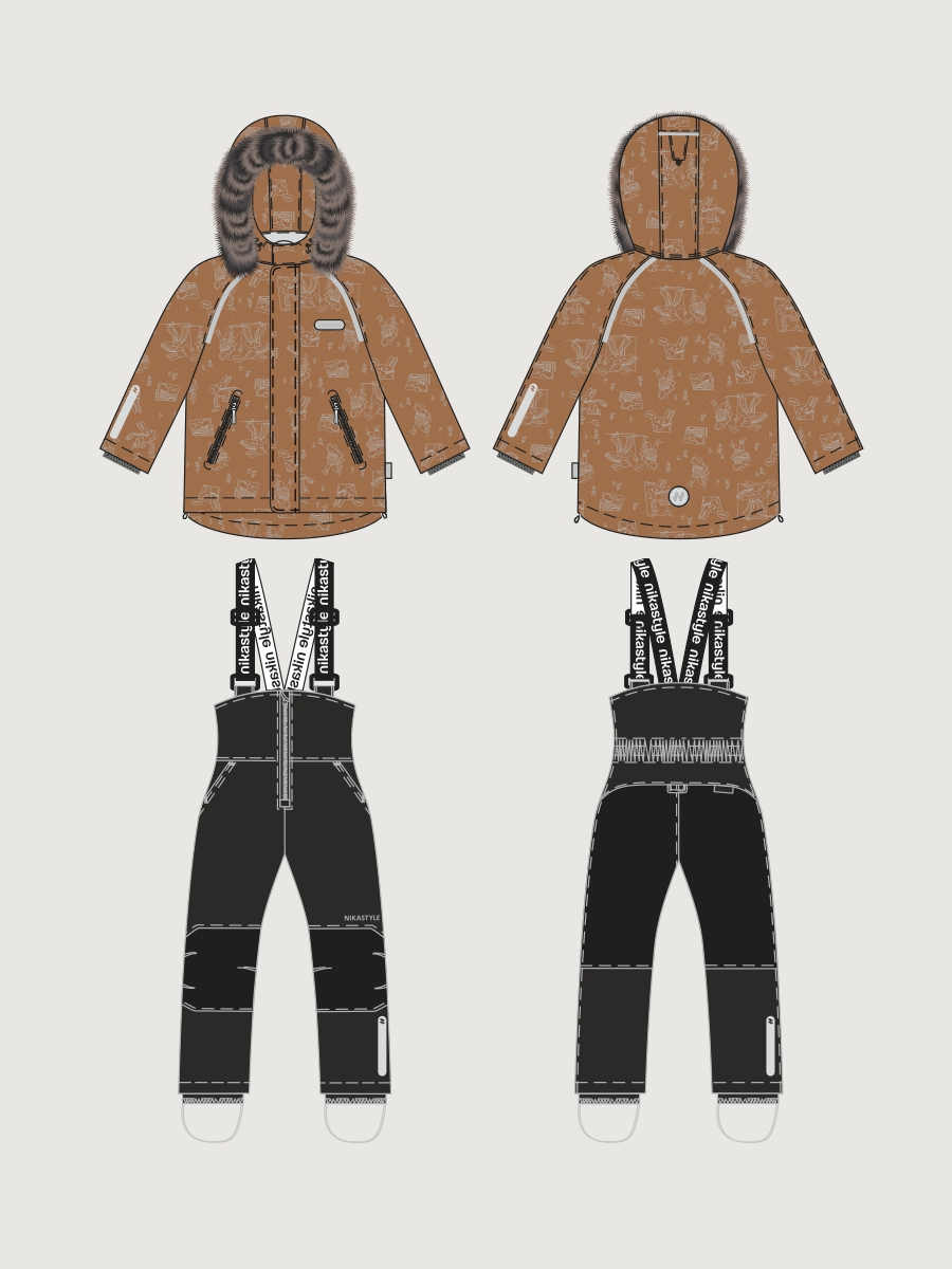 Костюм 7з1126 кэмел/черный