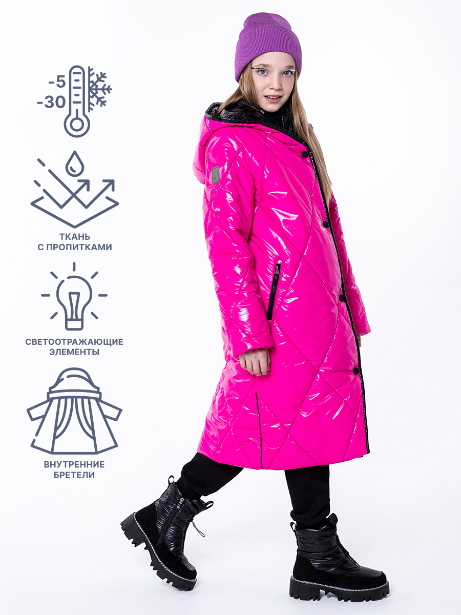 ПАЛЬТО 6з4423 фуксия оптом от производителя NIKASTYLE
