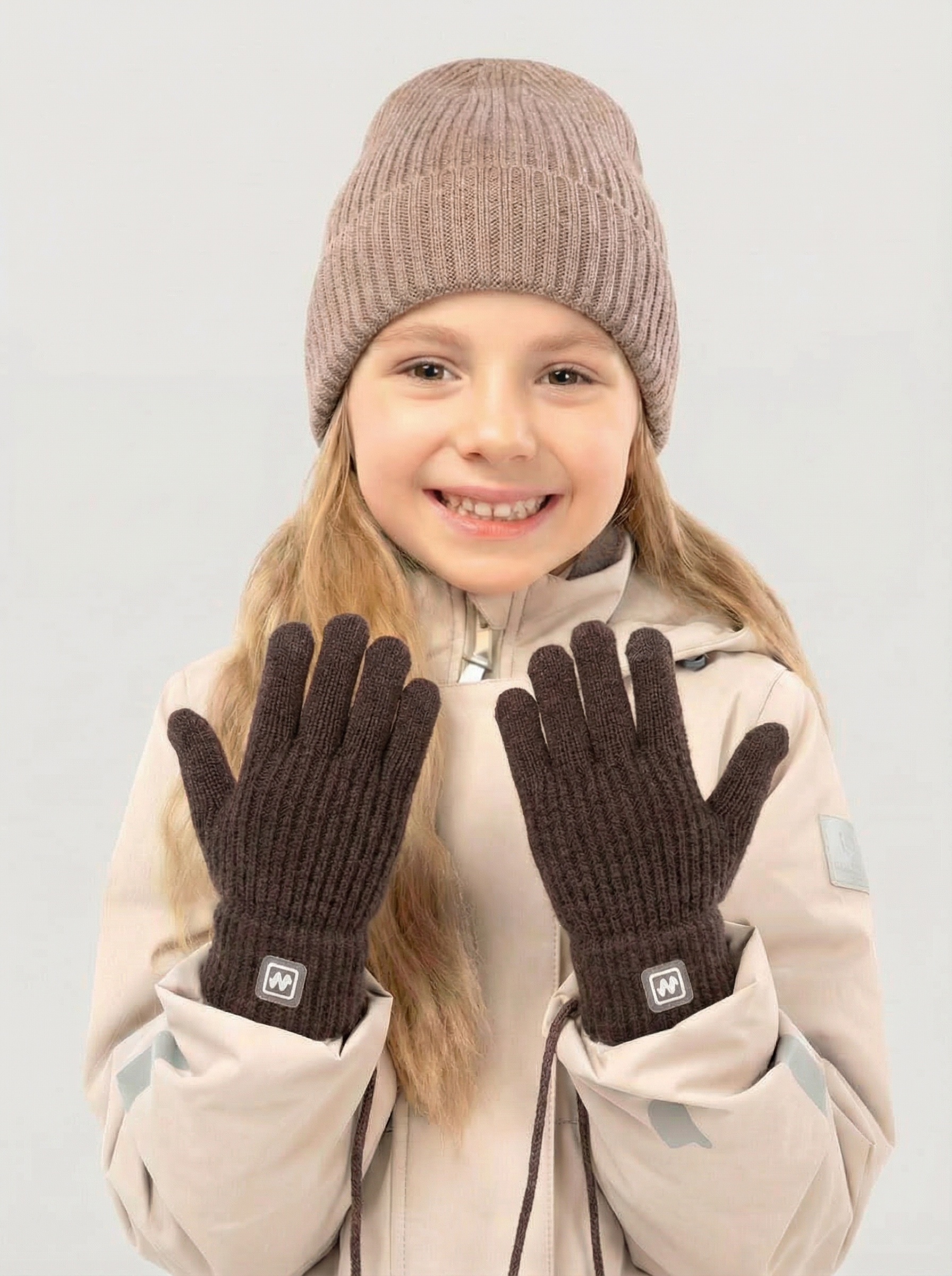 Перчатки 15з53426 кофе