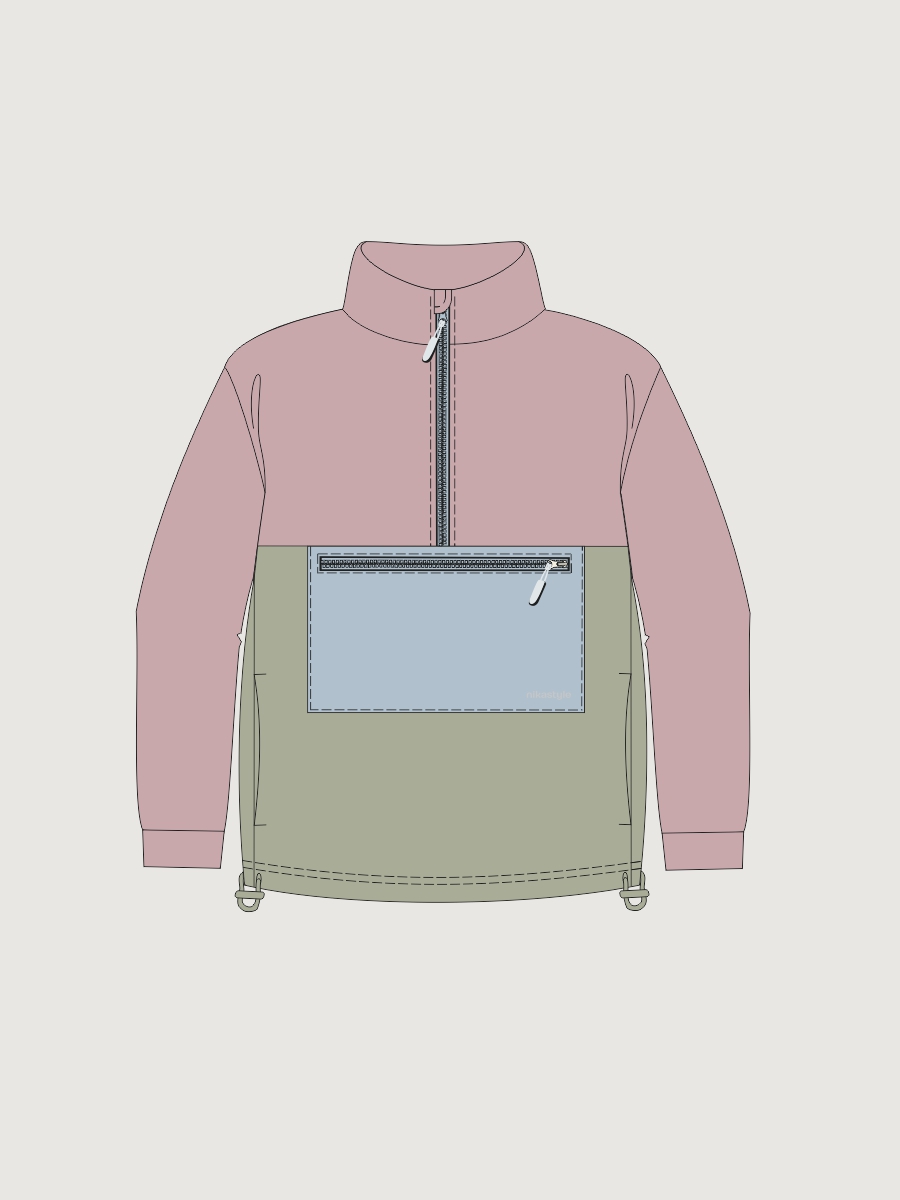 Кофта 4т41826 пудра/оливковый