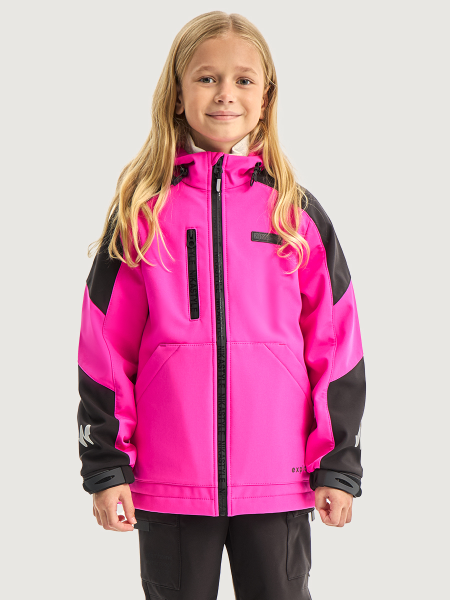 Ветровка 4л15226 фуксия/черный