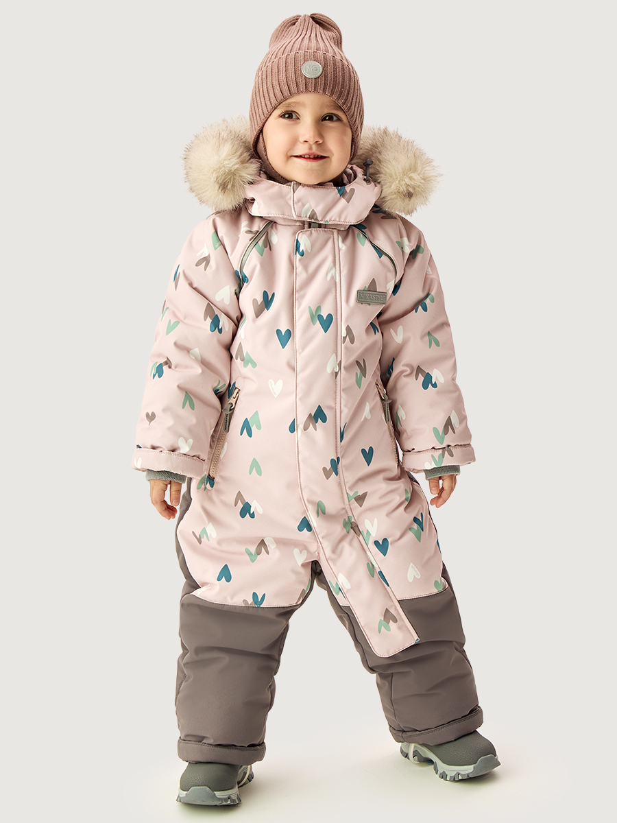 Комбинезон 8з0626 пудра/кофе