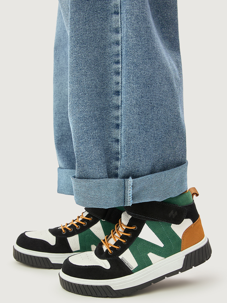 Ботинки 16м15325 белый/изумруд