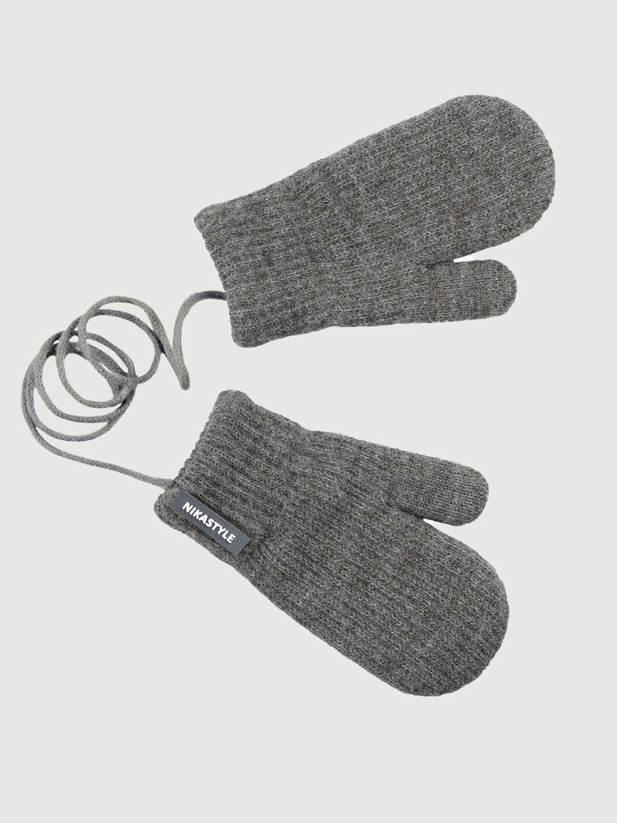 Варежки 14з51526 темно-серый меланж