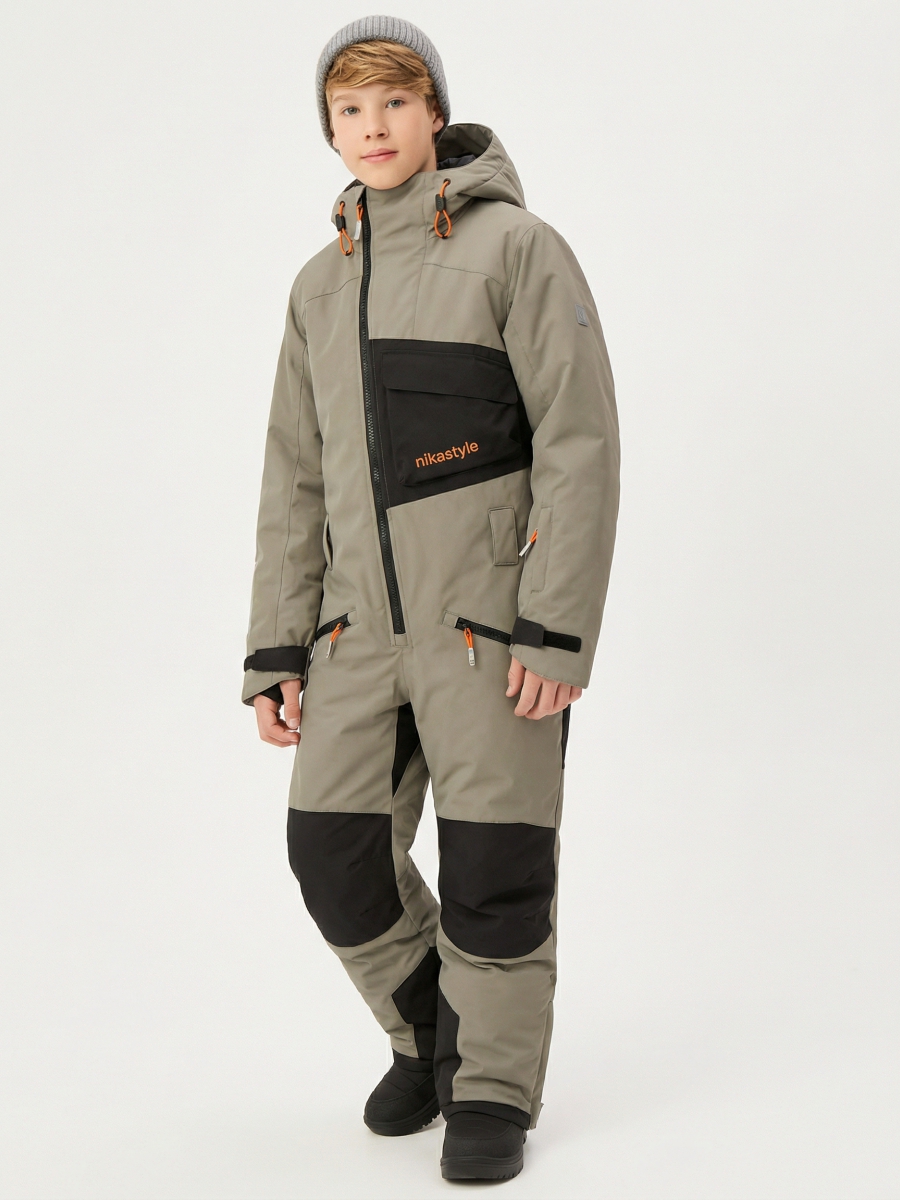 Комбинезон 8з2926 серый песок/черный