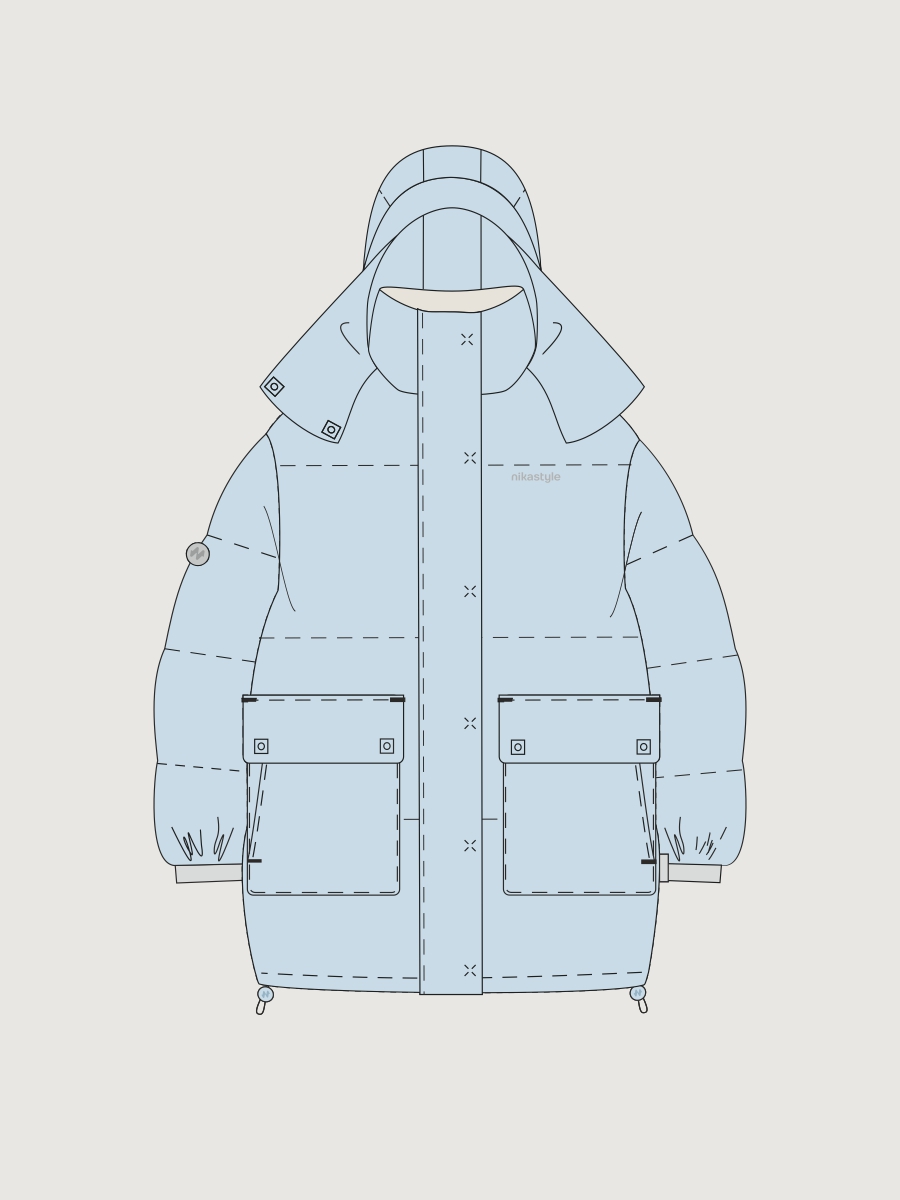 Куртка п4з10026 лед