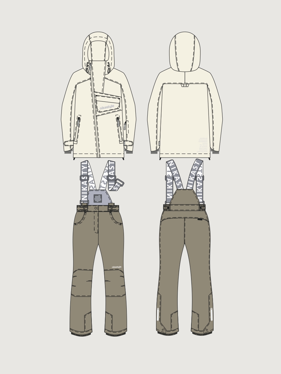 Костюм 7з1426 ваниль/серый песок