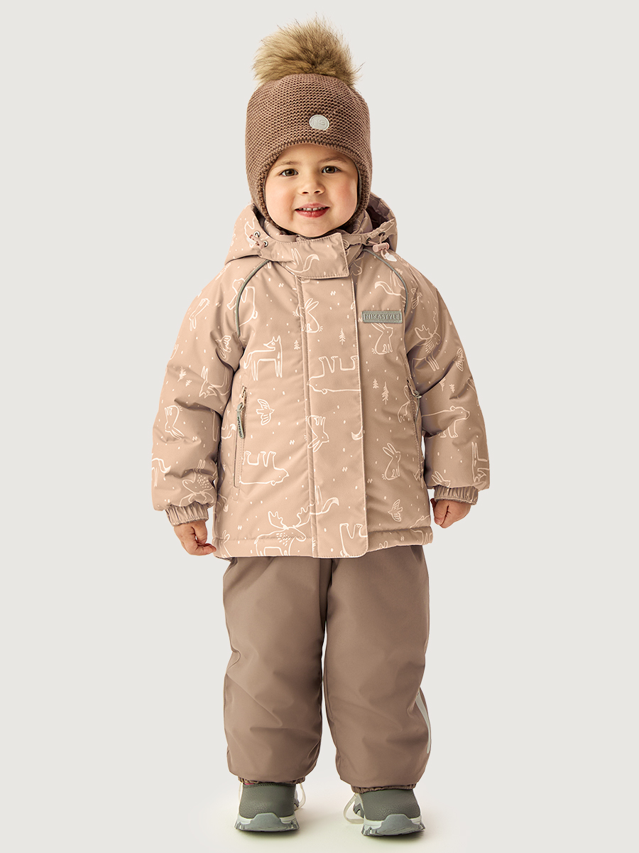 Костюм 7з0426 пудра/какао