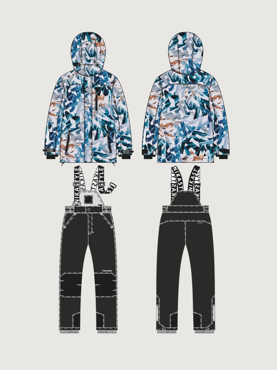 Костюм 7з2526 лед/черный