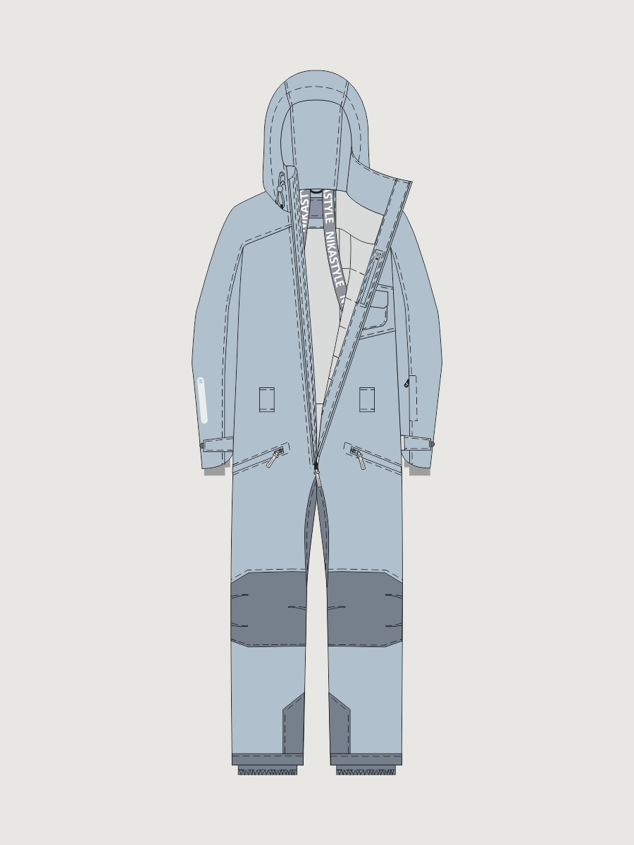 Комбинезон 8з6026 лед/светло-серый