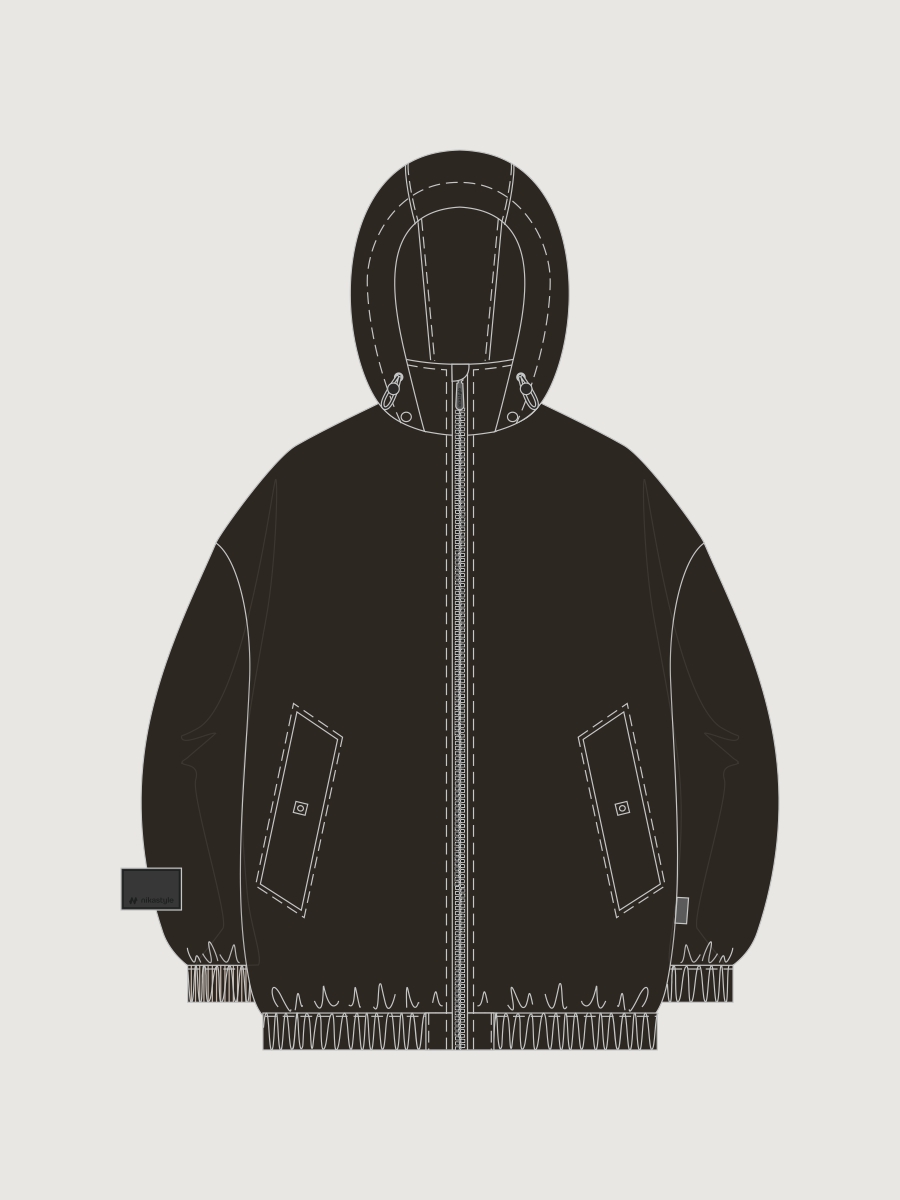 Куртка п4м4226 черный шоколад