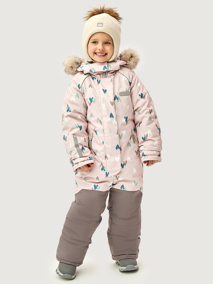 Комбинезон 8з0826 пудра/кофе