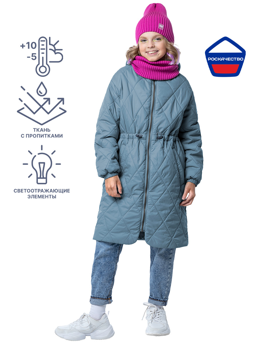 ПАЛЬТО 6м4423 эвкалипт оптом от производителя NIKASTYLE