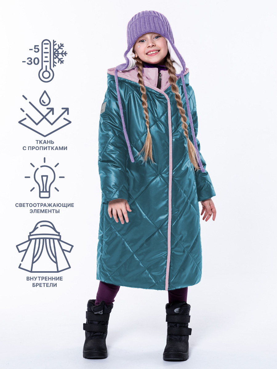 ПАЛЬТО 6з4423 изумрудный оптом от производителя NIKASTYLE