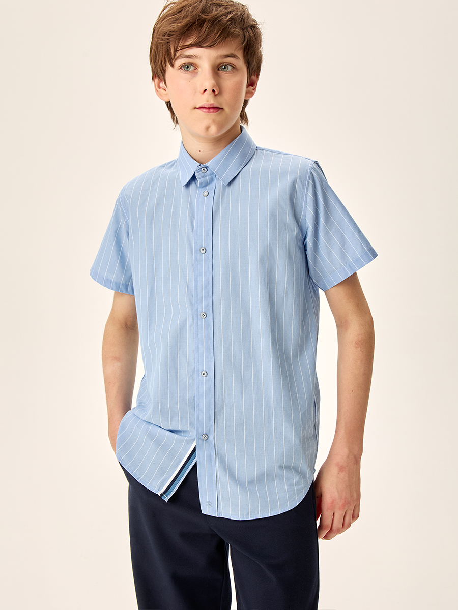 Рубашка 4ш21525 голубая полоска