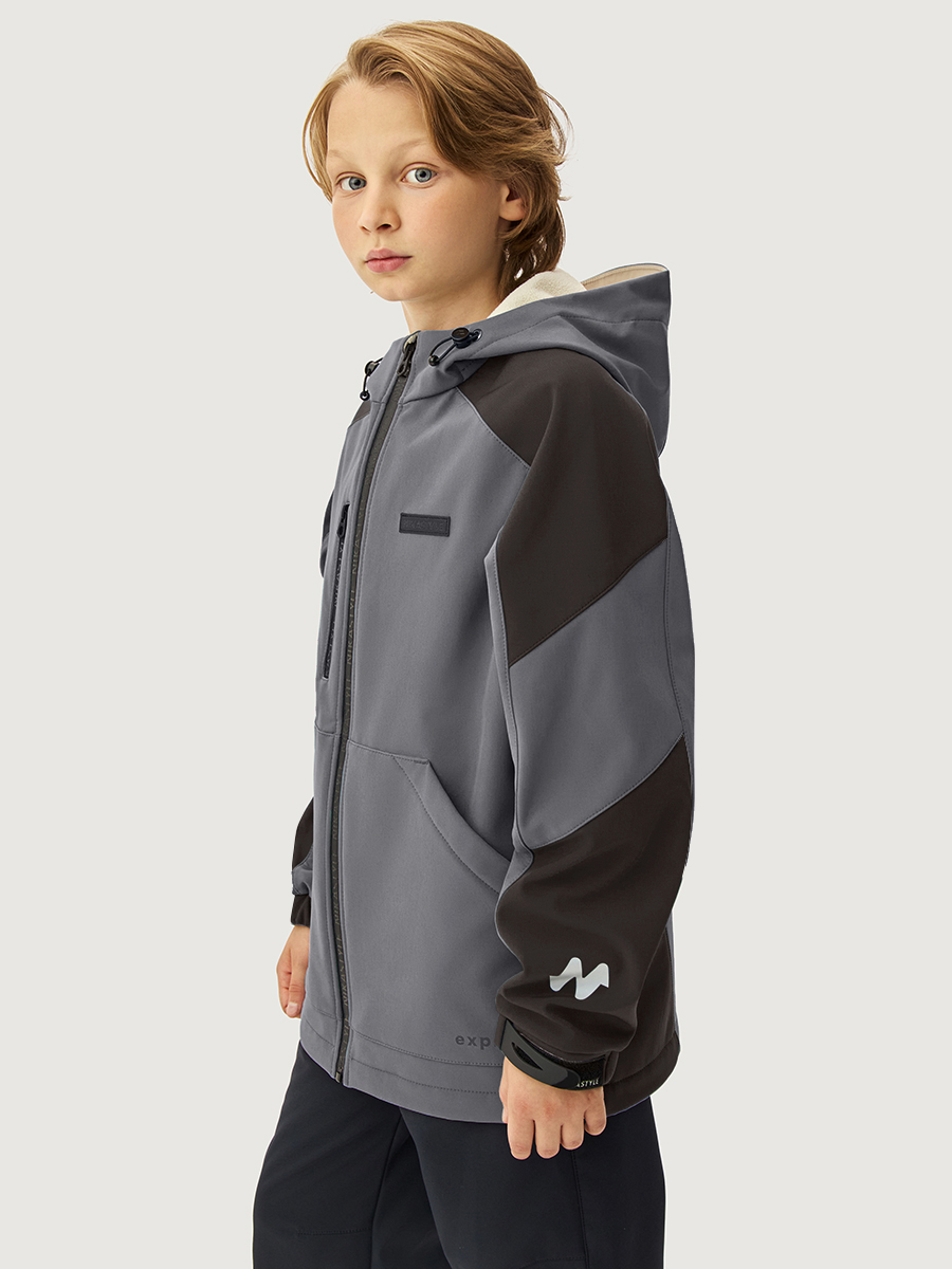 Ветровка 4л15526 серый/черный