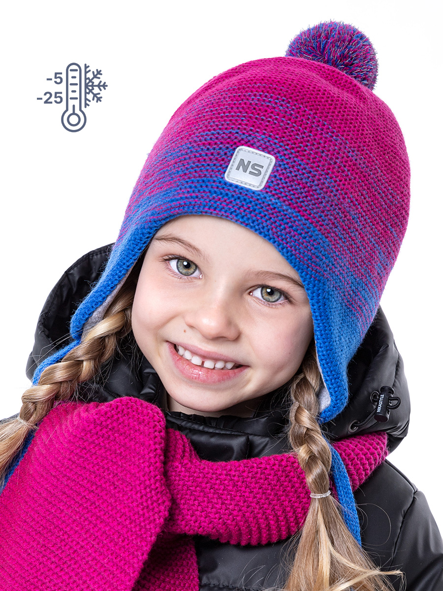 Шапка 11з10623 фуксия/сапфир оптом от производителя NIKASTYLE