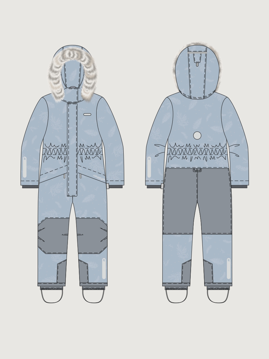 Комбинезон 8з1626 лед/светло-серый