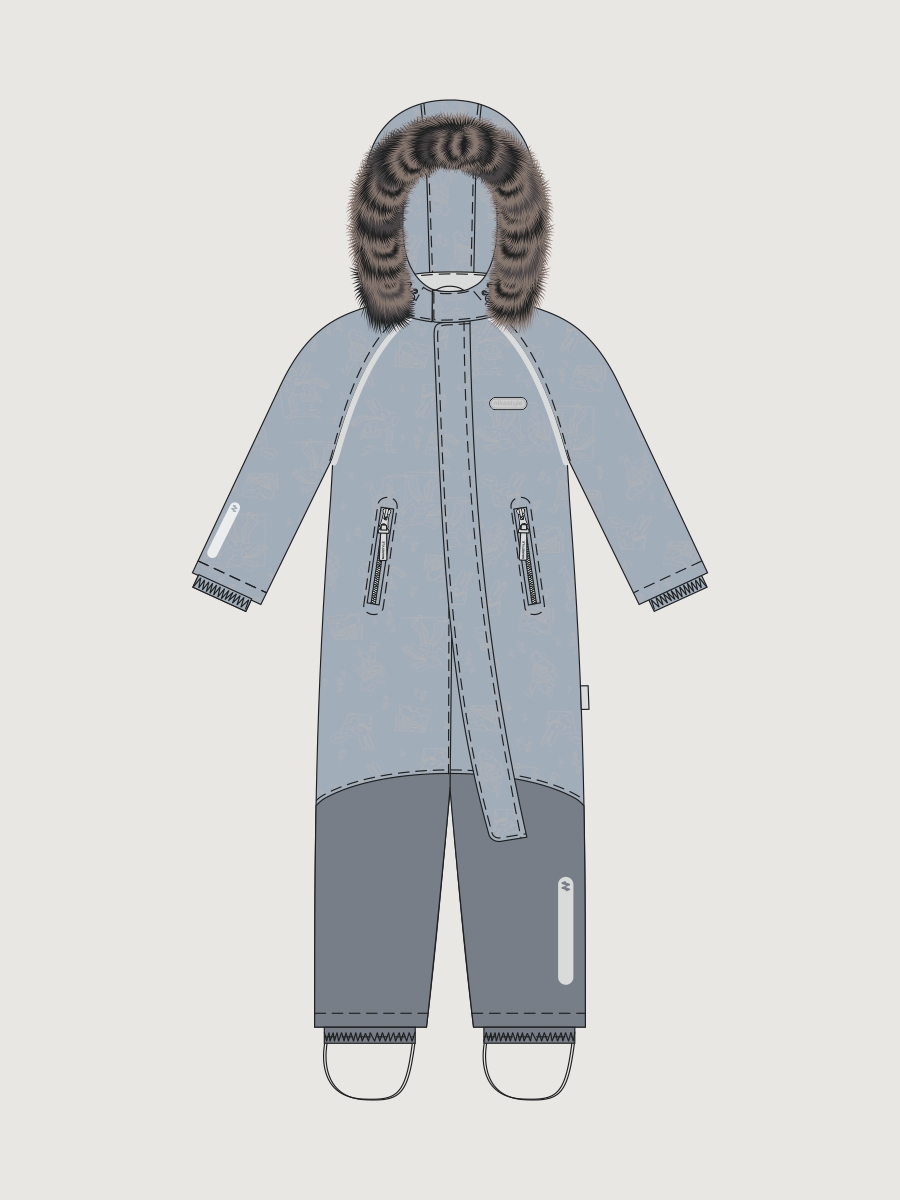 Комбинезон 8з0726 туман/серый