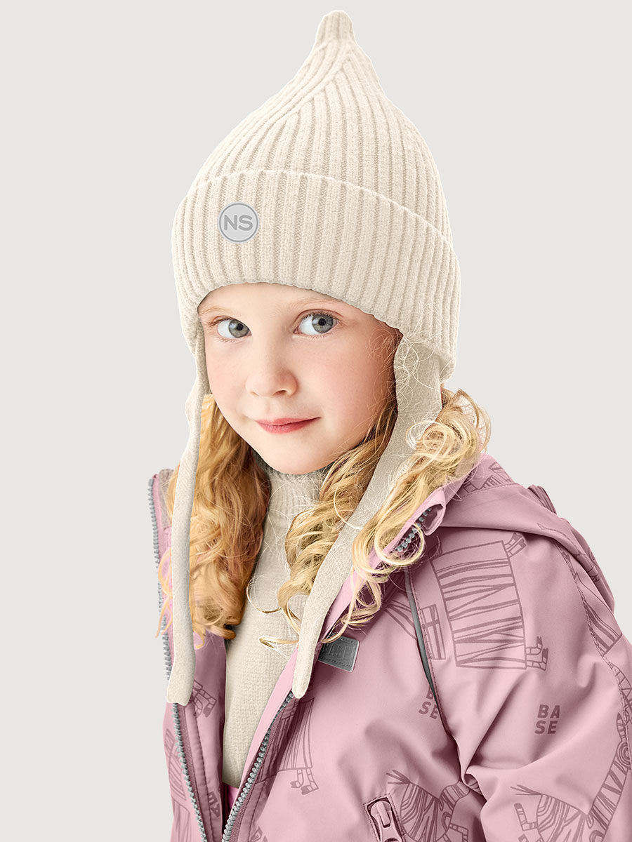 Комплект шапка и манишка 12м21026 молоко