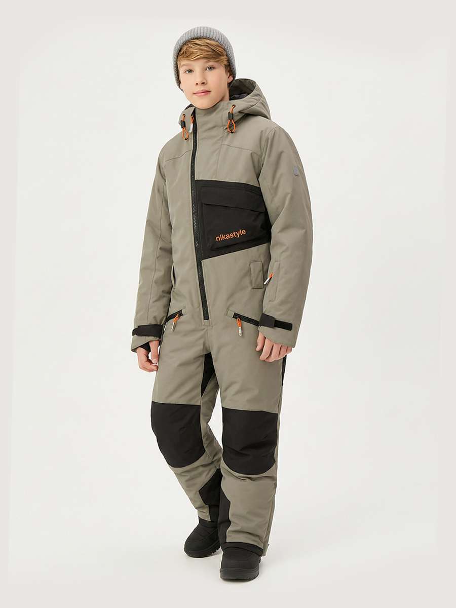 Комбинезон 8з2126 серый песок/черный