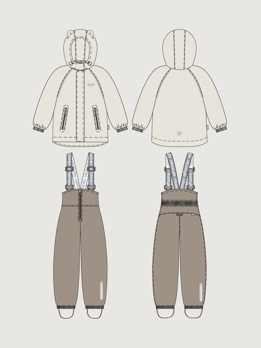 Костюм 7з0426 кешью/какао