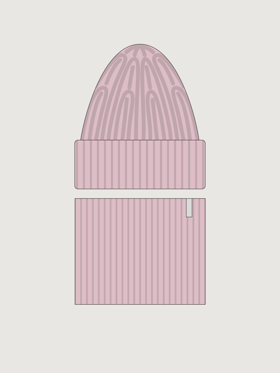 Комплект шапка и снуд 12з52226 сухая роза