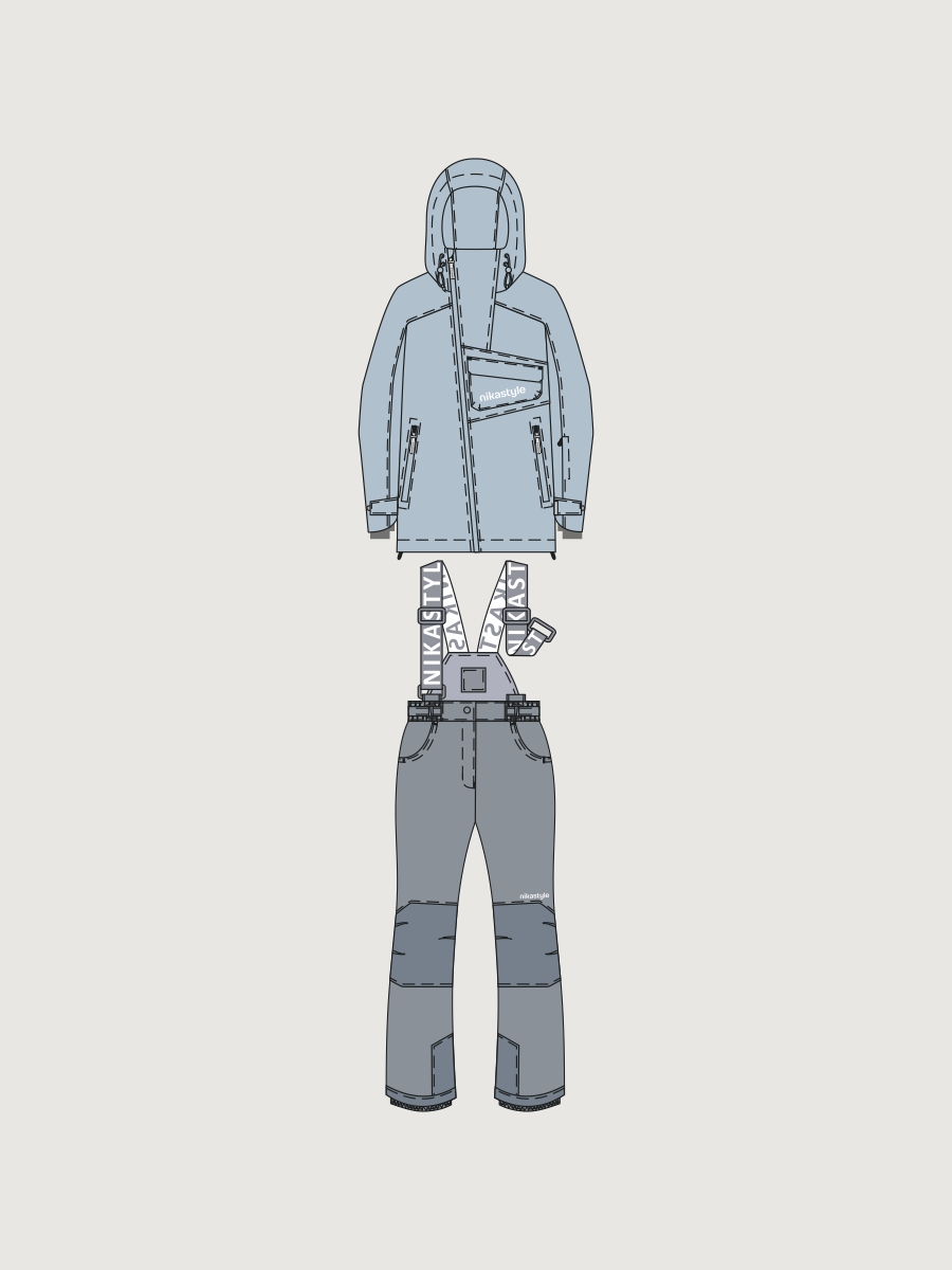 Костюм 7з6226 лед/светло-серый