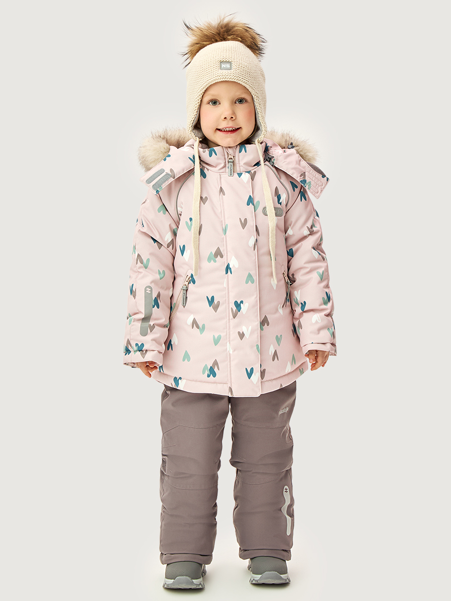 Костюм 7з1026 пудра/кофе