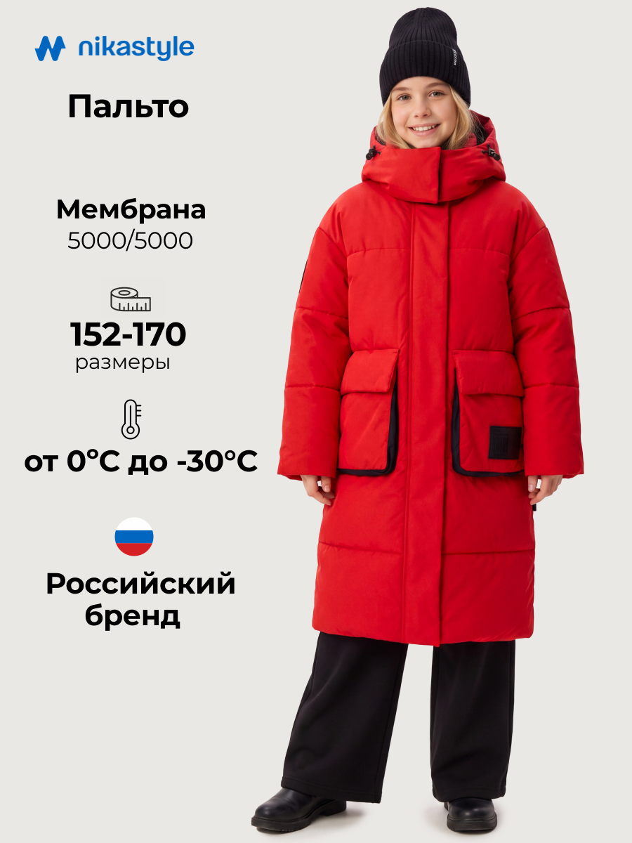 Пальто 6з5026 красный