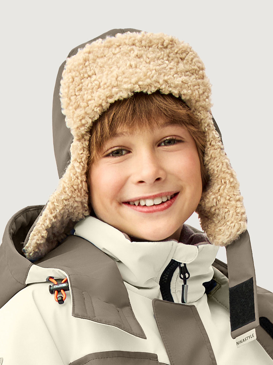 Шапка 11з55026 серый песок