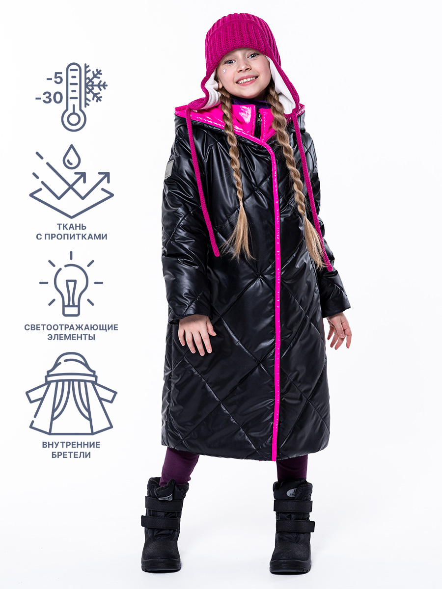 ПАЛЬТО 6з4423 черный оптом от производителя NIKASTYLE