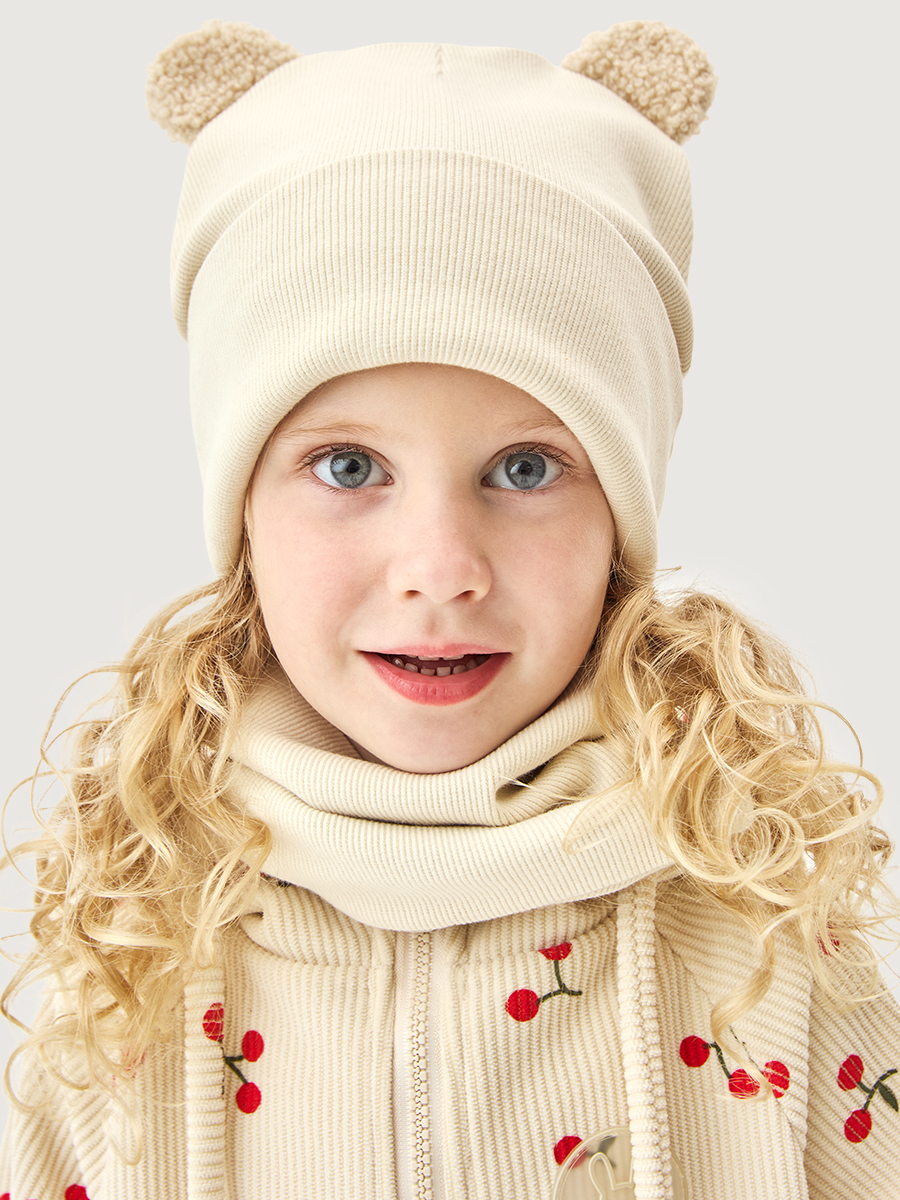 Комплект шапка и снуд 12л22626 кешью