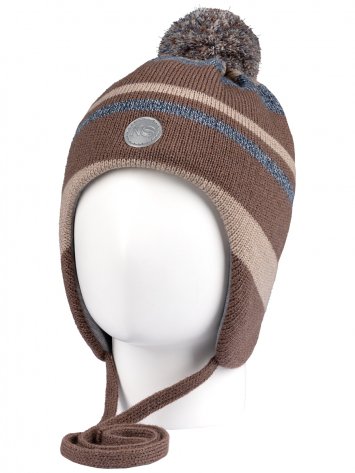 Шапка 11з15425 кофе/серо-голубой оптом от производителя NIKASTYLE