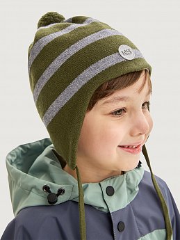 Шапка 11м10325 хаки/серый оптом от производителя NIKASTYLE