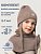 Комплект шапка и манишка 12м10625 какао оптом от производителя NIKASTYLE