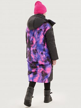 Пальто 6з9425 черный/фуксия оптом от производителя NIKASTYLE