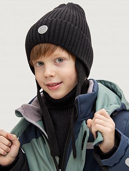 Комплект шапка и манишка  12з16025 черный оптом от производителя NIKASTYLE