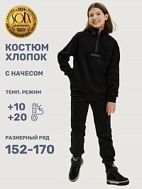 Костюм 7т21225 черный оптом от производителя NIKASTYLE