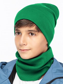 Комплект шапка и снуд 12л12525 зеленый оптом от производителя NIKASTYLE