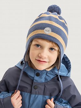 Шапка 11м10325 джинс/песок оптом от производителя NIKASTYLE