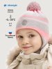 Шапка 11з15425 серый/розовый