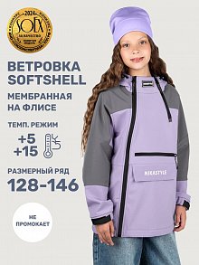 Ветровка 4л18225 лаванда/серый оптом от производителя NIKASTYLE