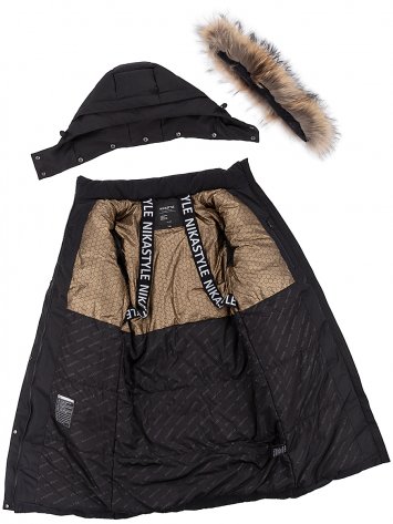 ПАЛЬТО пуховое 6з9424 черный оптом от производителя NIKASTYLE