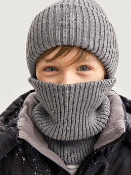Комплект шапка и снуд  12з16525 серый оптом от производителя NIKASTYLE