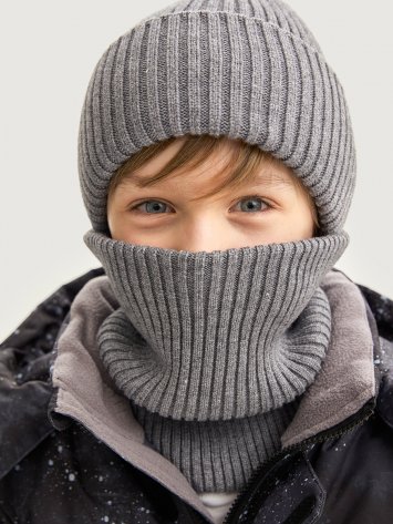 Комплект шапка и снуд  12з16525 серый оптом от производителя NIKASTYLE