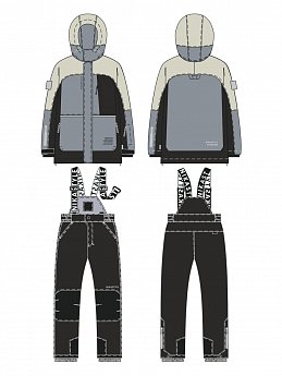 Костюм 7з5725 сталь/черный оптом от производителя NIKASTYLE