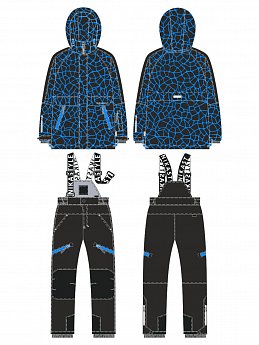 Костюм 7з3125 электрик/черный оптом от производителя NIKASTYLE